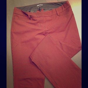 Express Red and Black Editor Pants